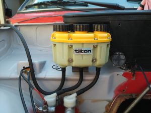 Tilton triple reservoir fitted to Opel Manta A Series