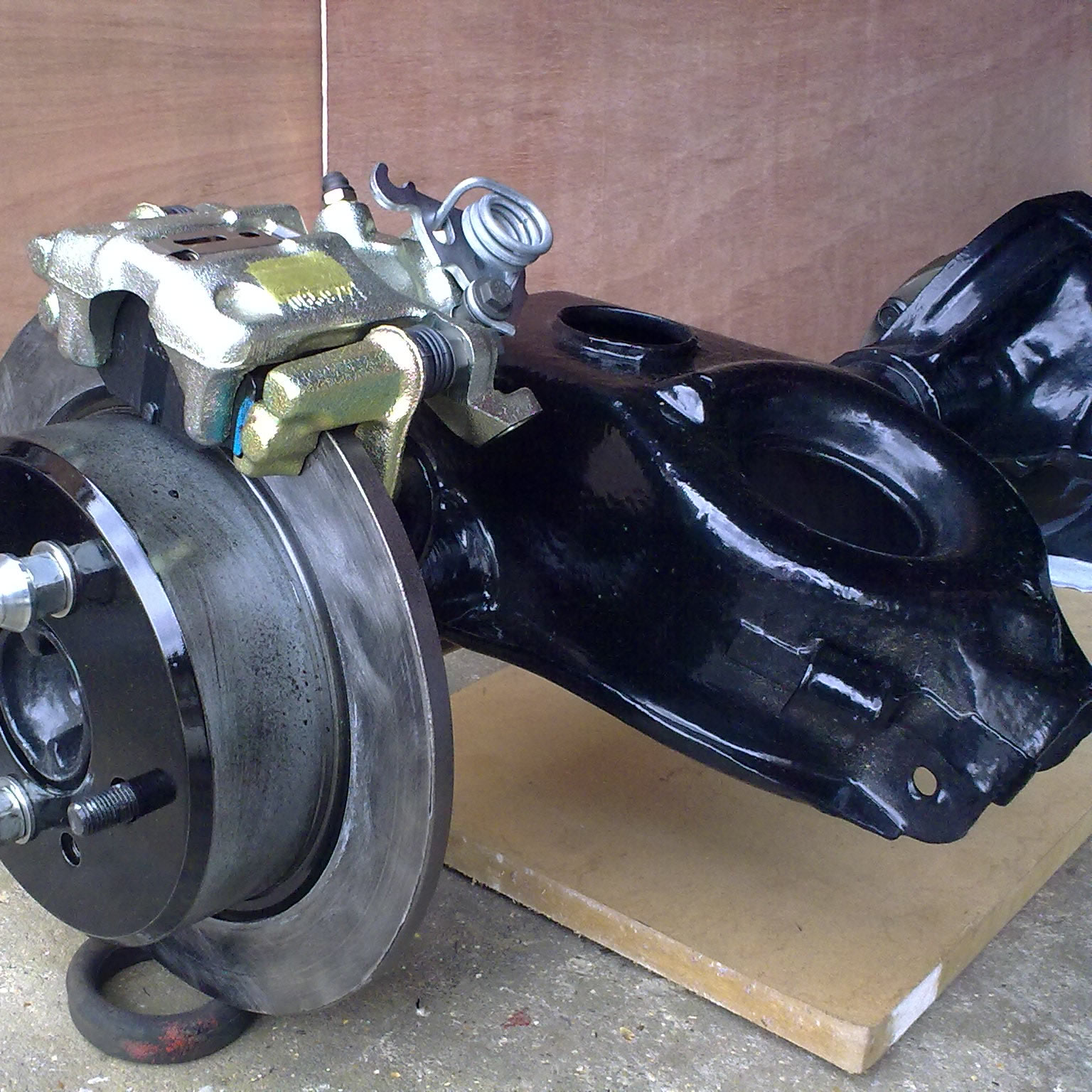 trial fit up of the brakes