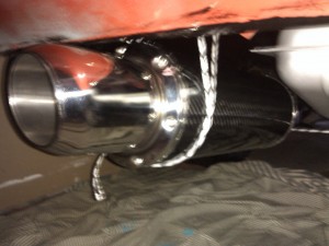Fitting the stainless steel exhaust system to the Opel Manta A Series